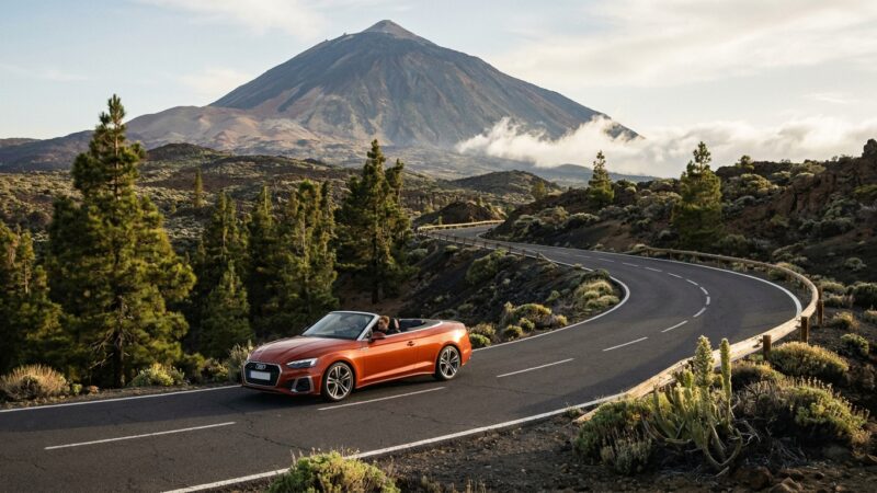 Audi A5 Cabrio Tenerifē: pirmās rokas braukšanas tests