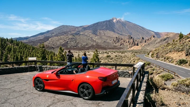 Ferrari noma Tenerifē: cena, drošības nauda un maršruts 2026